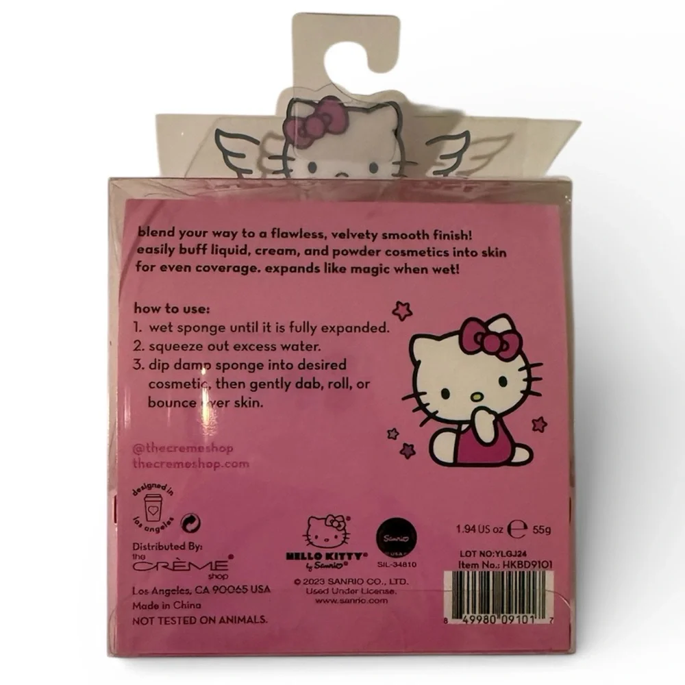 The Crème Shop x Hello Kitty Limited Edition Premium Plush Makeup Blender Duo